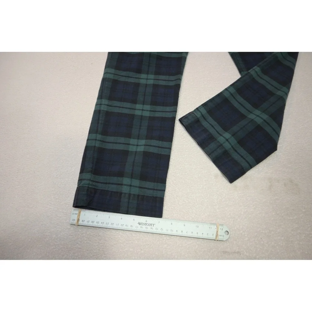 Polo Ralph Lauren Chinos Pants Mens 32x30 Green Black Watch Plaid Straight EUC